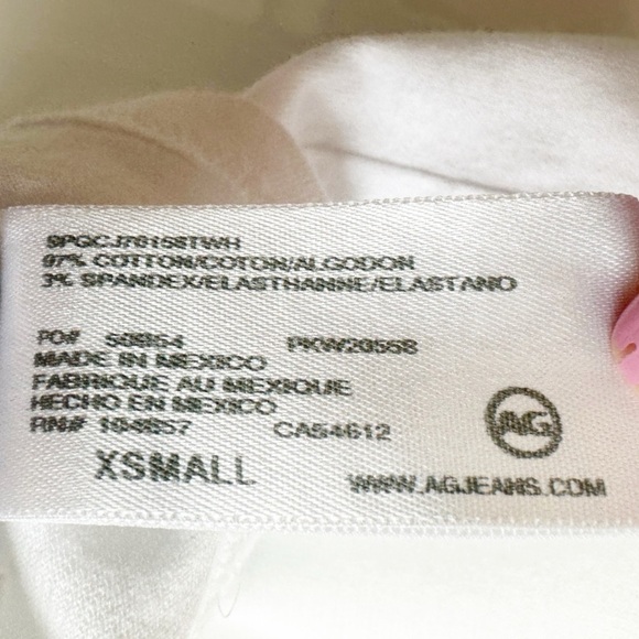 AG Adriano Goldschmied Henson V-Neck Cotton Tee XS - Picture 8 of 8